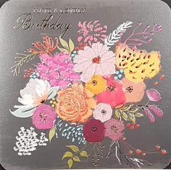 Birthday Card - General / A Bunch Of Flowers With Shiny Spots