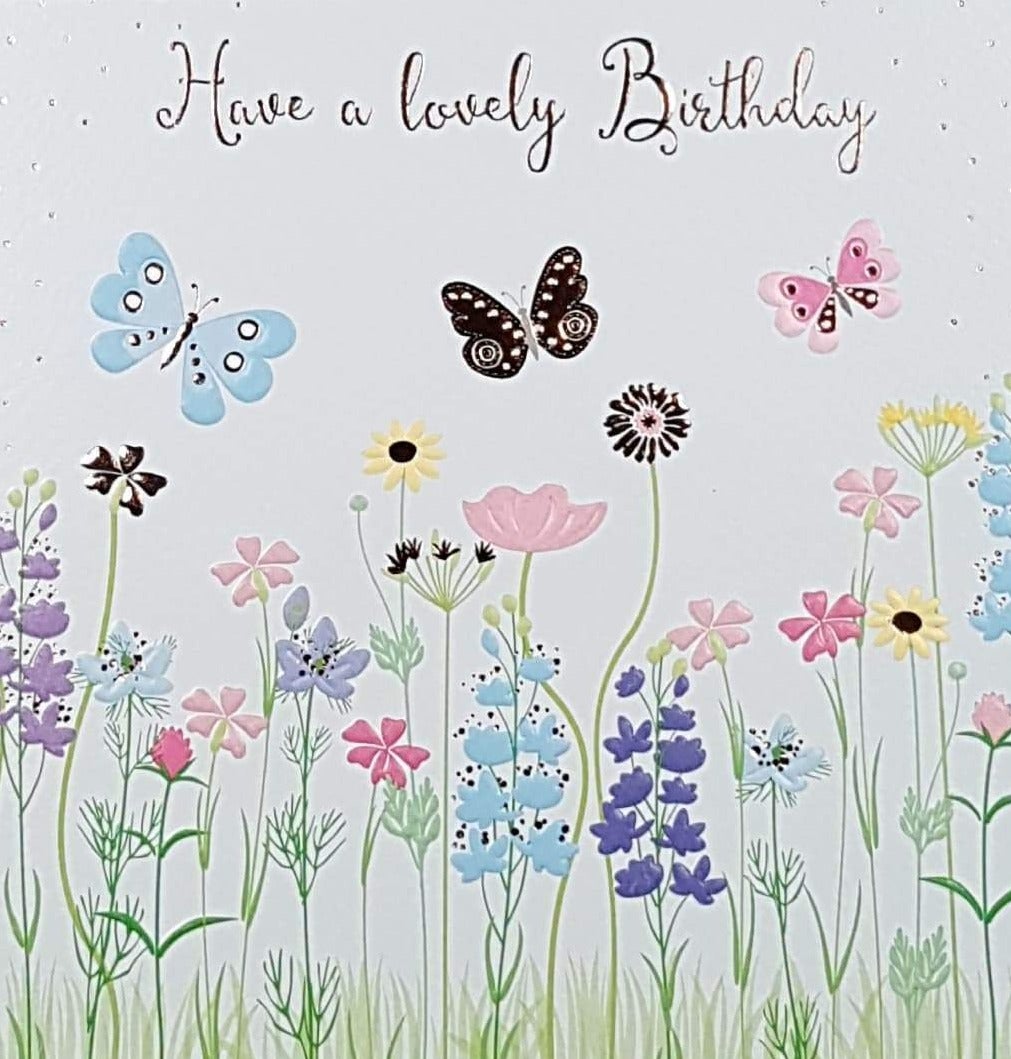 Birthday Card - General / Butterflies Above The Meadow
