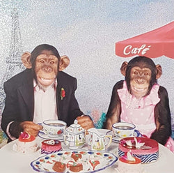Blank Card - Humour / 'Tea For Two In Paris'