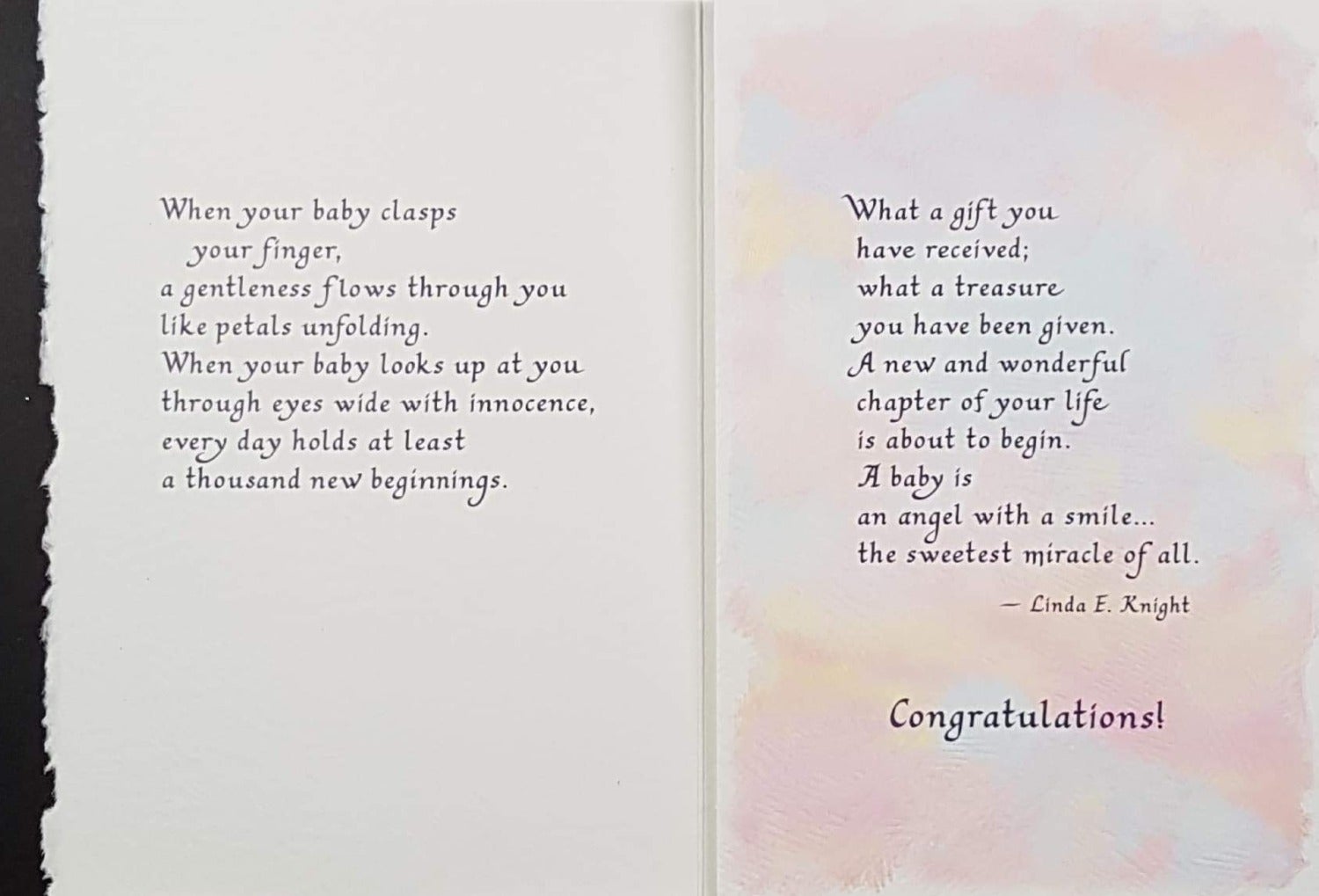 Blue Mountain Arts Card - New Baby / The Baby Is The Sweetest Miracle