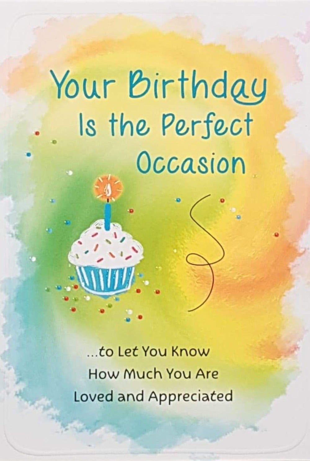 Blue Mountain Arts Card - A Birthday Cupcake With A Lighting Candle On The Top