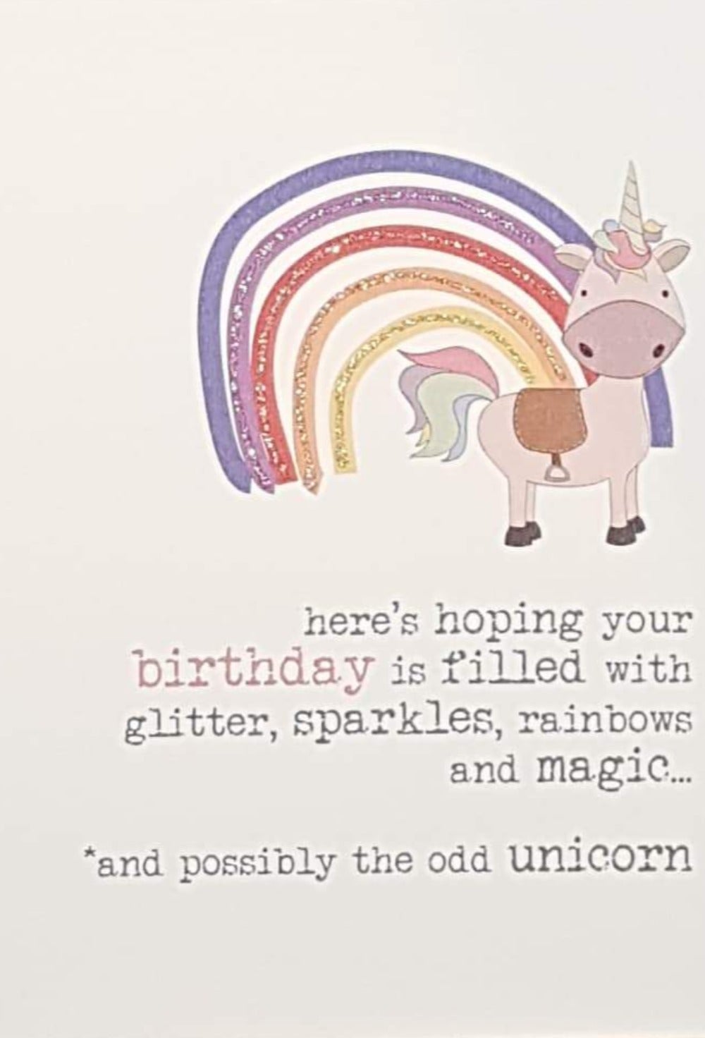 Birthday Card - General / A Rainbow & Unicorn