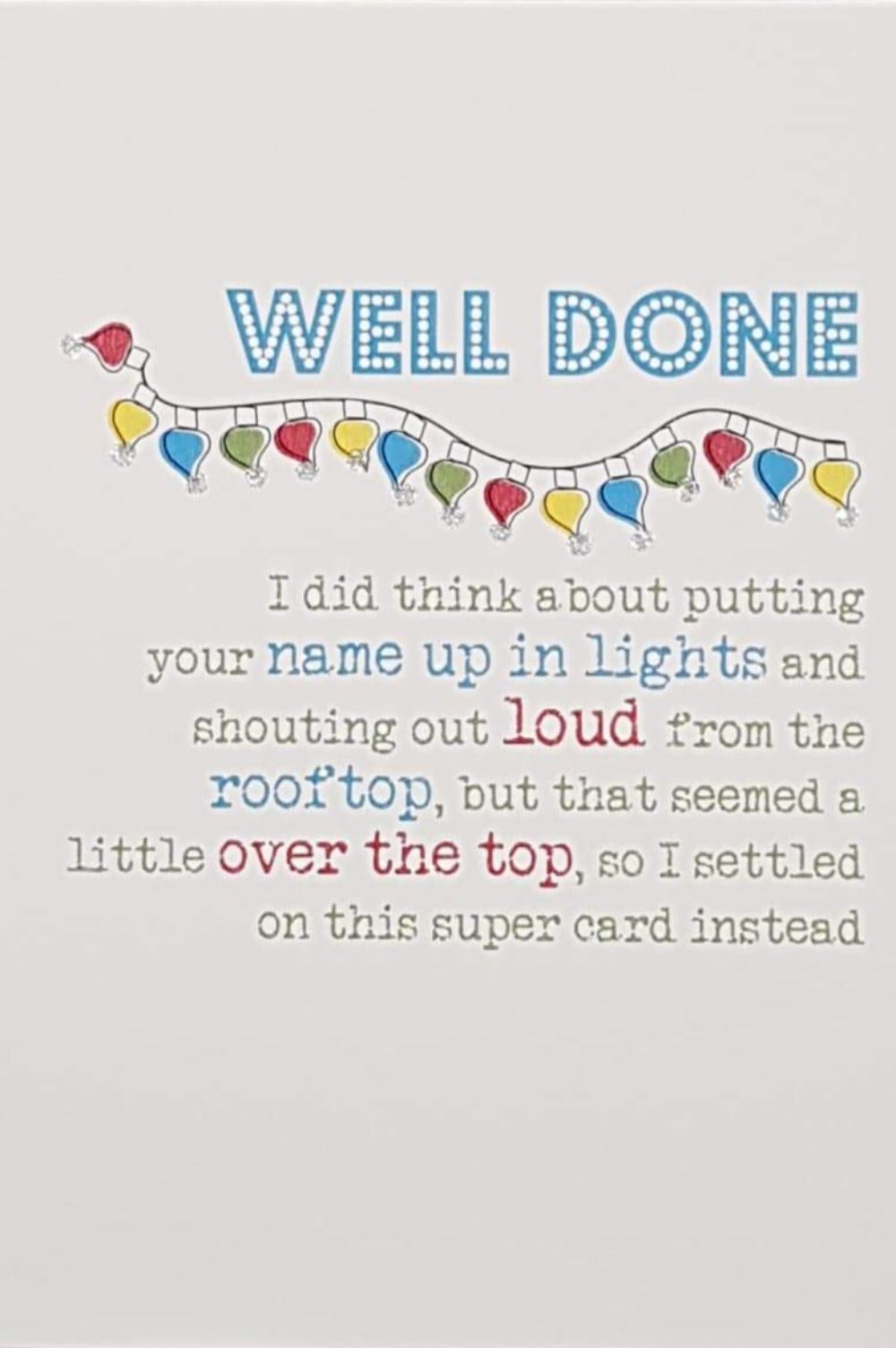 Congratulations Card - ...Your Name Up In Lights...
