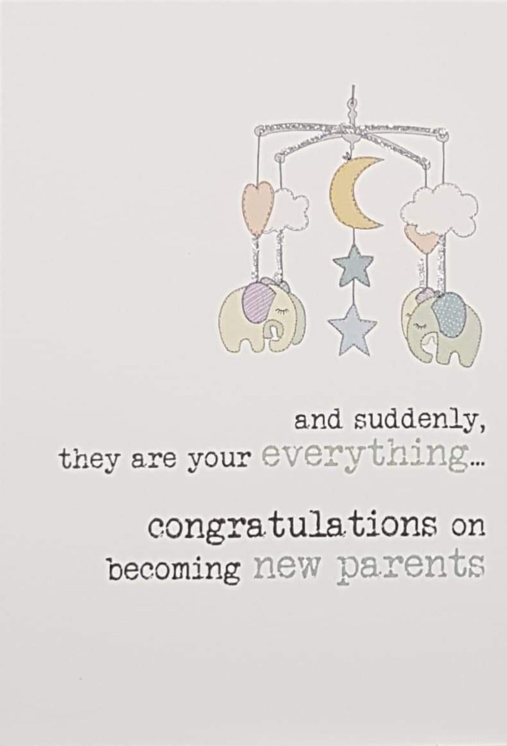 New Baby Card - New Parents / And Suddenly...