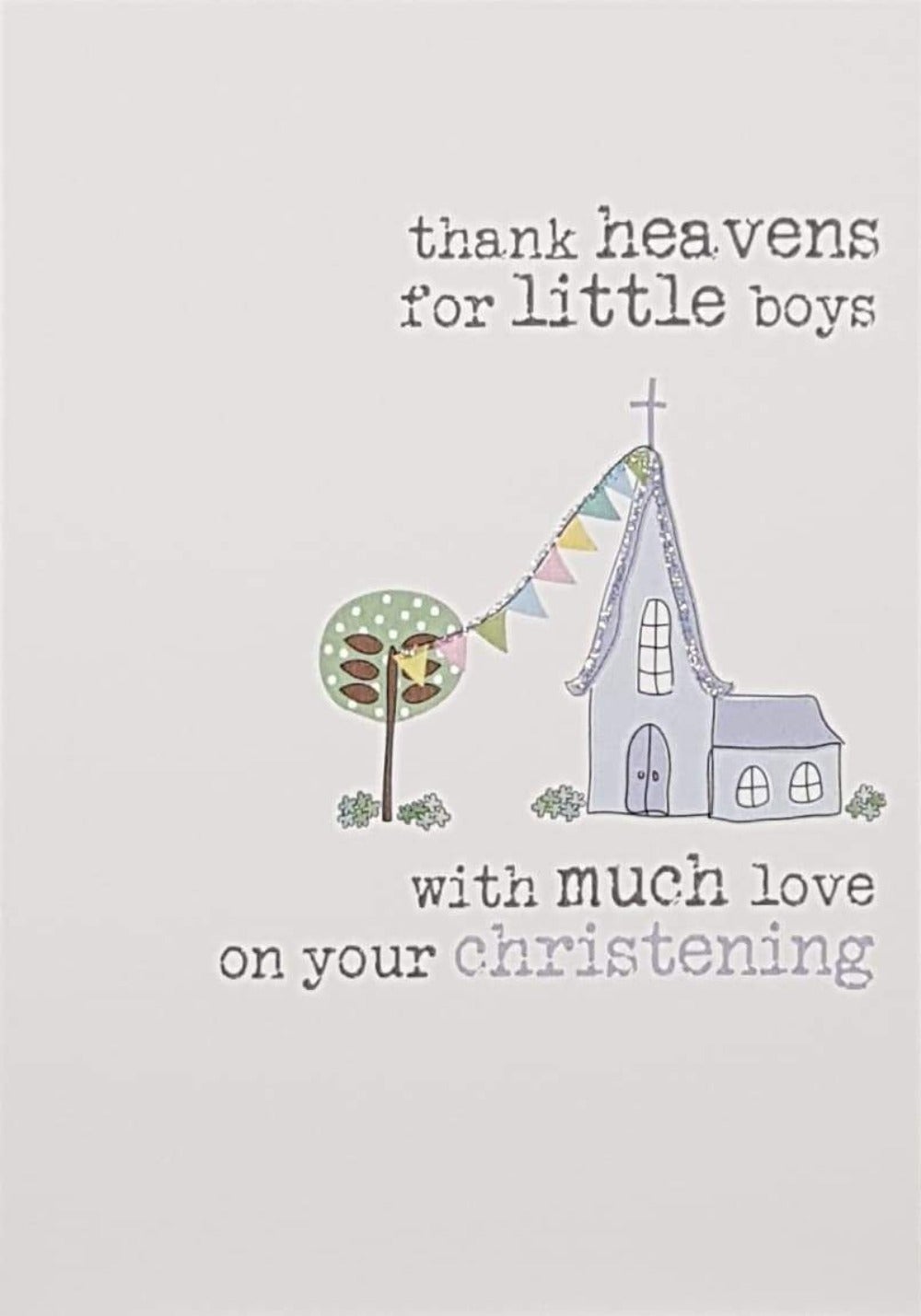 Christening Card - Boy / Thank Heavens For Little Boys