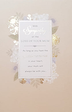 Sympathy Card - Mum / A Heartfelt Verse In A White Frame