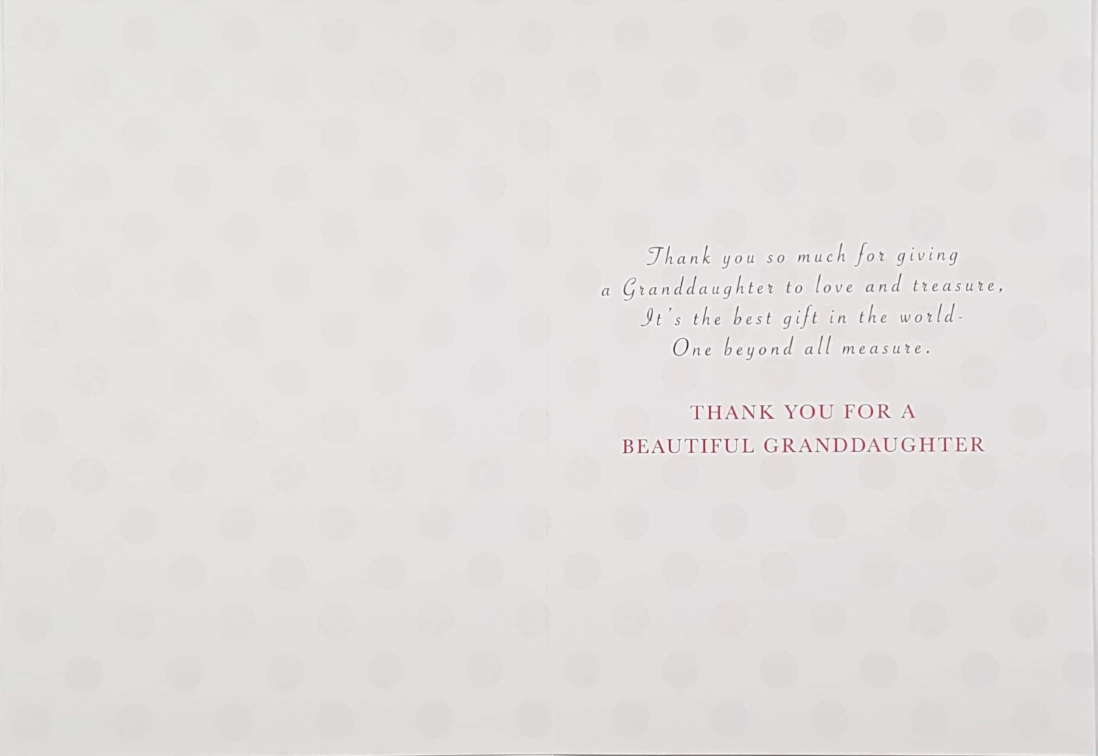 New Baby Card - Girl (Granddaughter) / Big Pink 'B' Decorated By Flowers