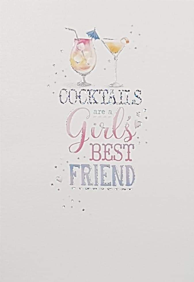Birthday Card - General/ Two Cocktails On The Top