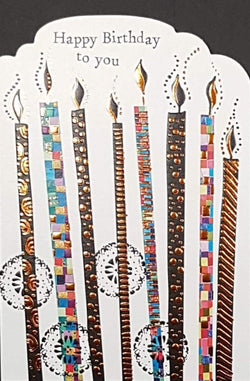 Birthday Card - General / Eight Lighting Birthday Candles