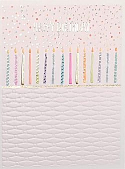 Birthday Card - General / Fiftheen Lighting Birthday Candles & Colourfull Dots