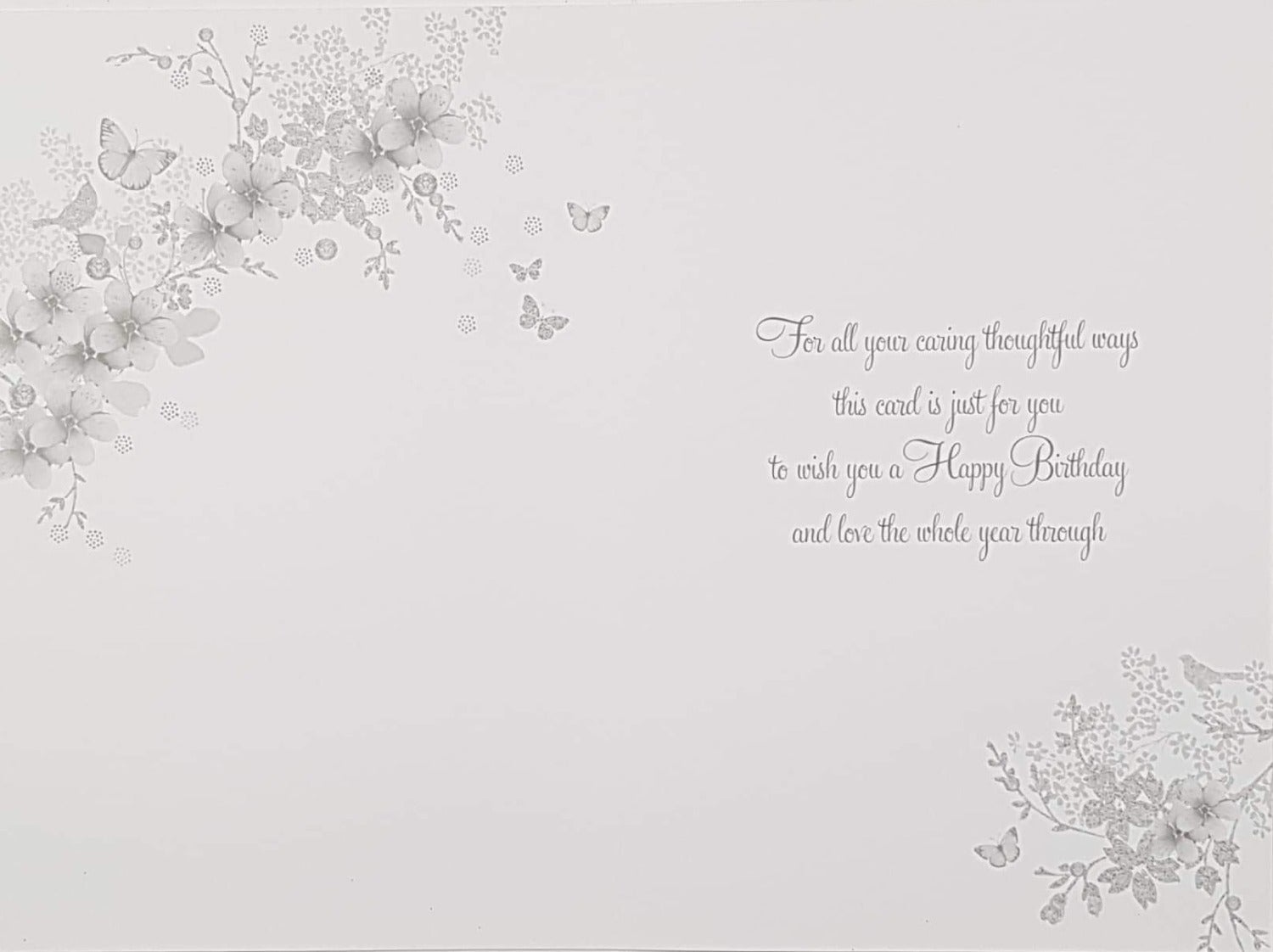 Birthday Card - Mum/ A Silver Bird In A Silver Gate