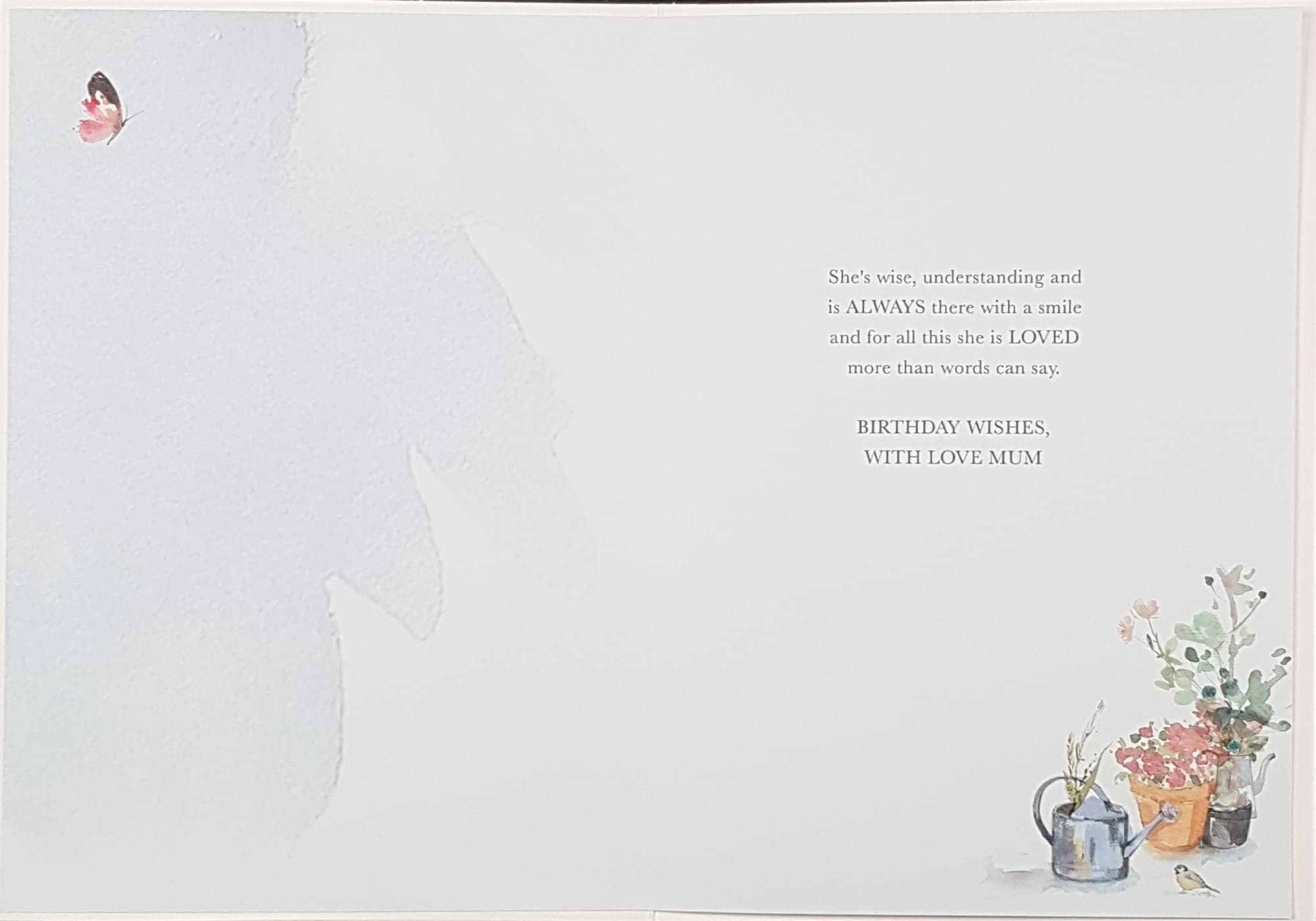 Birthday Card - Mum/ A Big Blue Door With A Red Heart