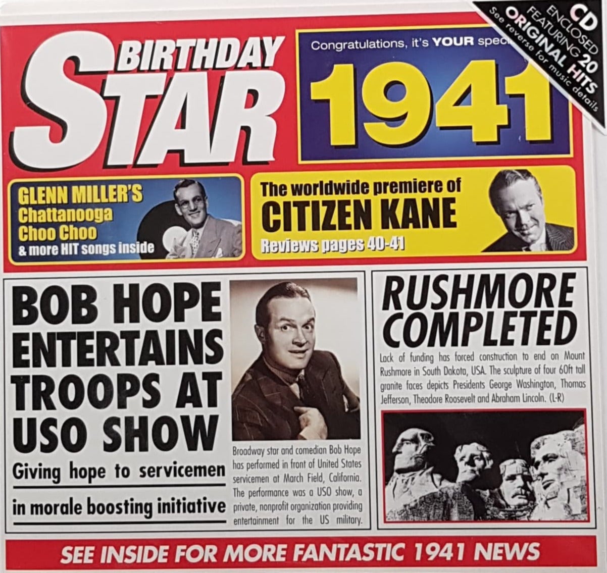 Born in year 1941 - Star (Includes CD)