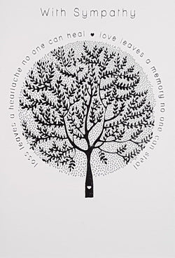 Sympathy Card - Love Leaves A Memory No One Can Steal / Round Tree