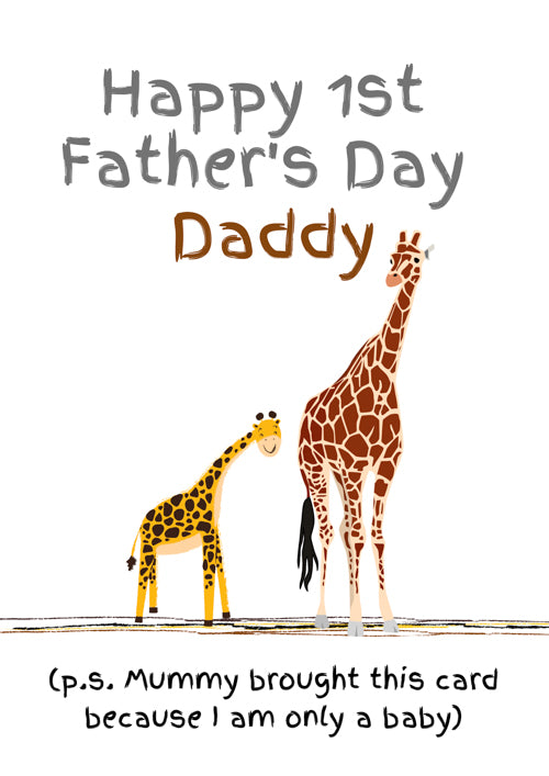 1st Daddy Fathers Day Card Personalisation