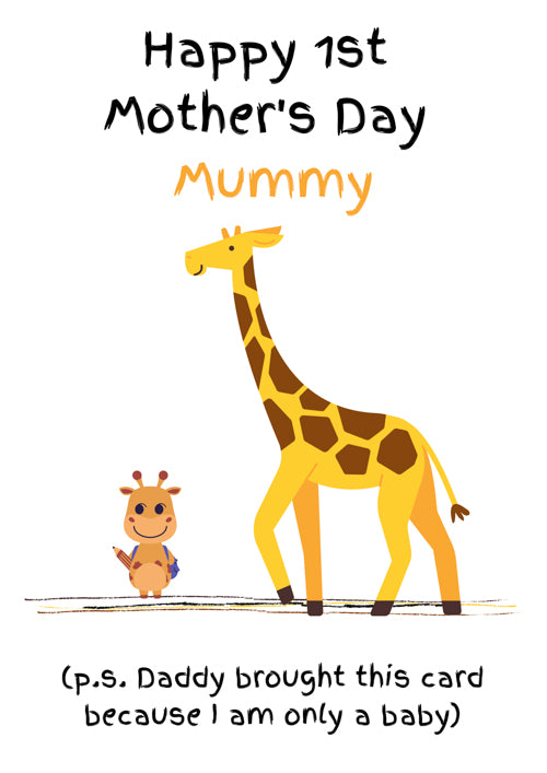 Funny 1st Mummy Mothers Day Card Personalisation
