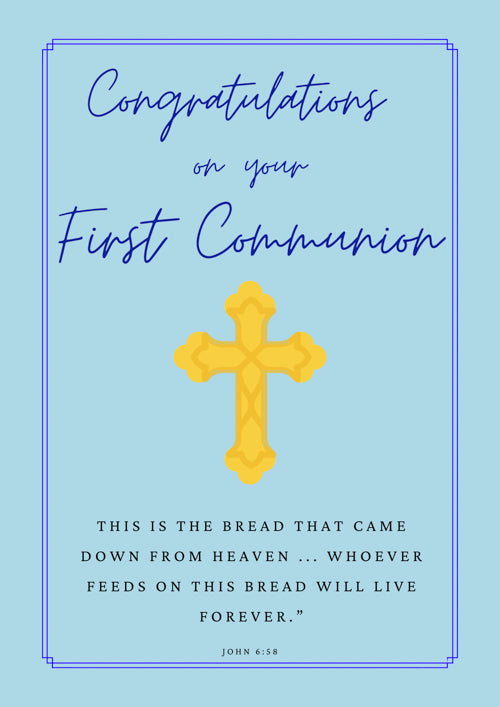 Congratulations Communion Card Personalisation