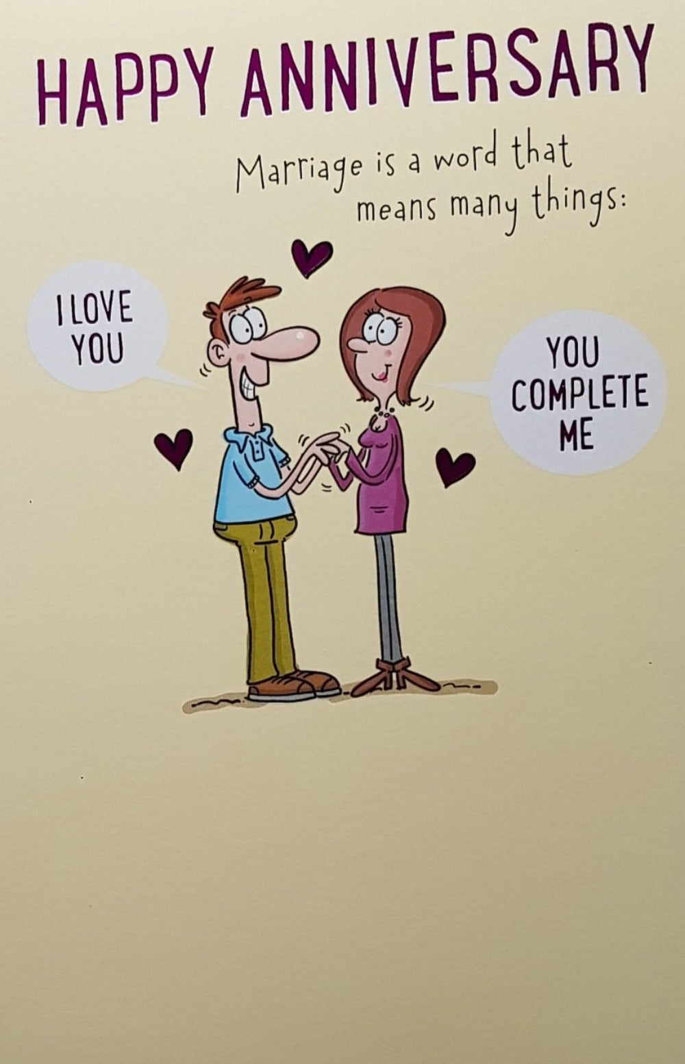 Anniversary Card - Funny / Another Year Of Perfect Harmony