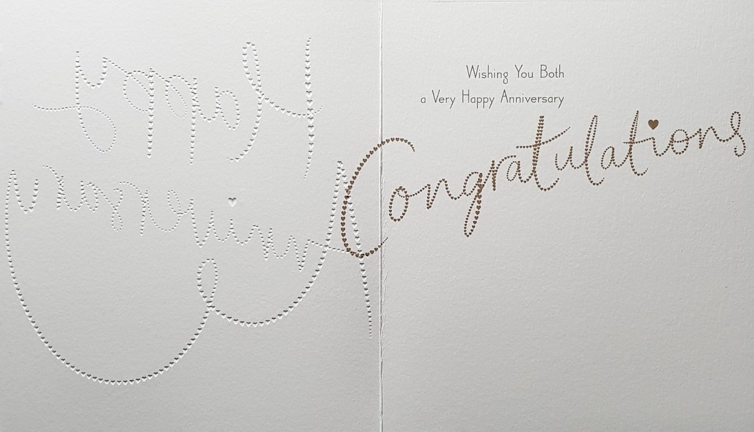 Anniversary Card - Gold Heart Font & 'Celebrate In Style'