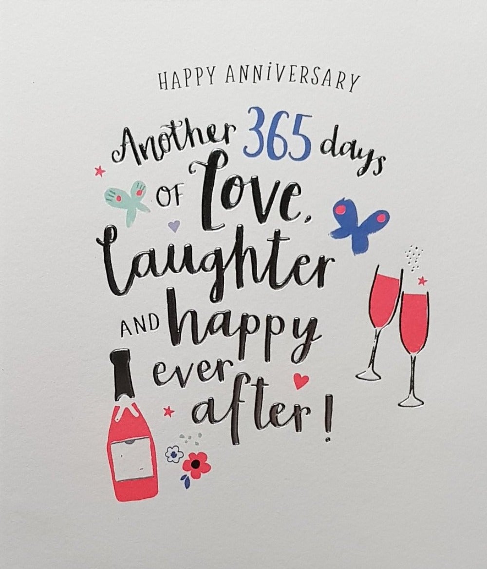Anniversary Card - Another 365 Days & A Blue Butterfly