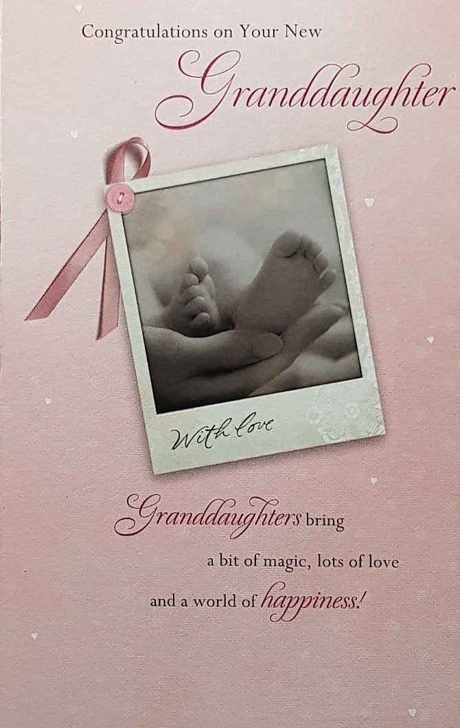 New Baby Card - Girl / 'Granddaughters Bring A Bit Of Magic...'