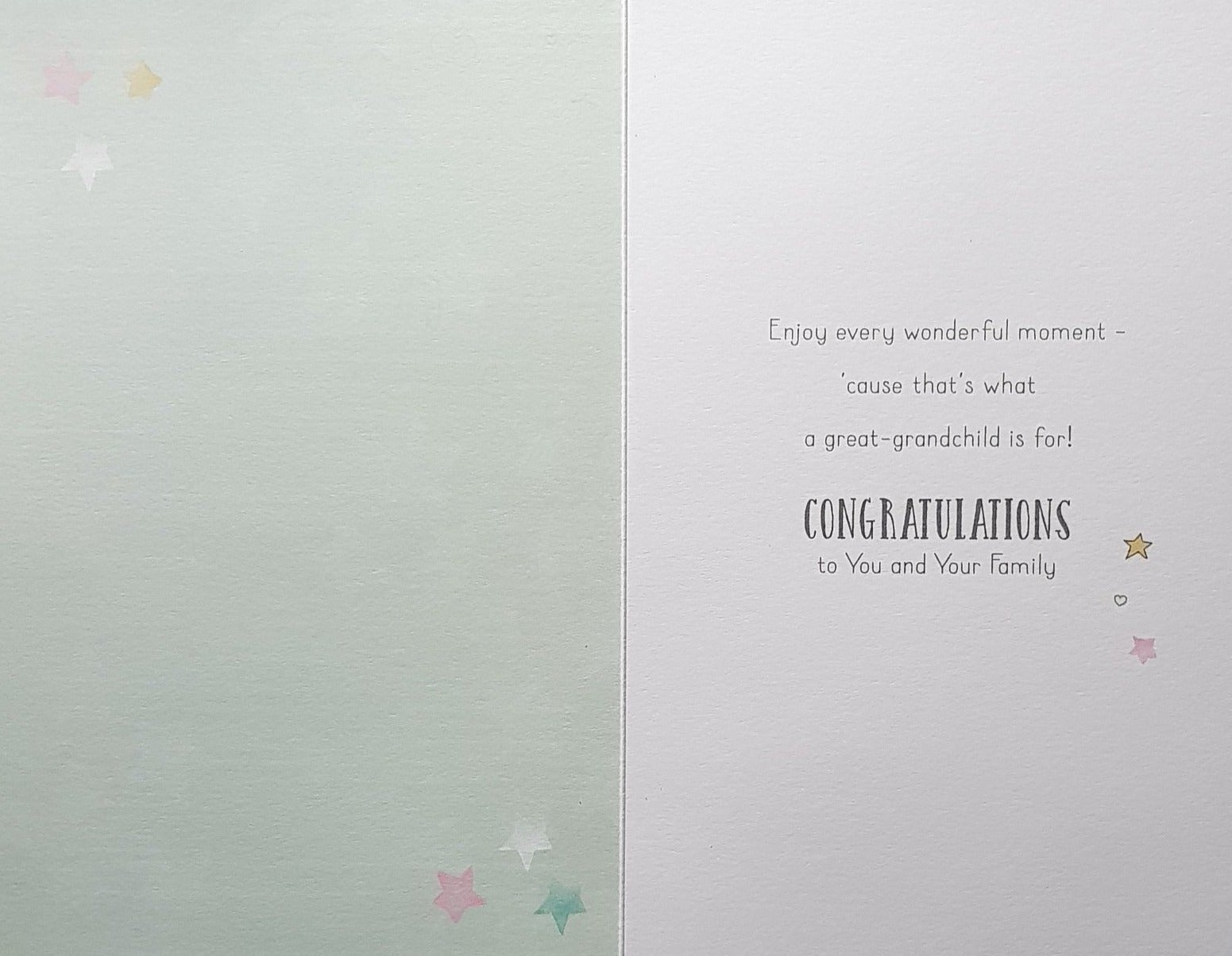 New Baby Card - Great-Grandchild / Baby Toys & Balloons