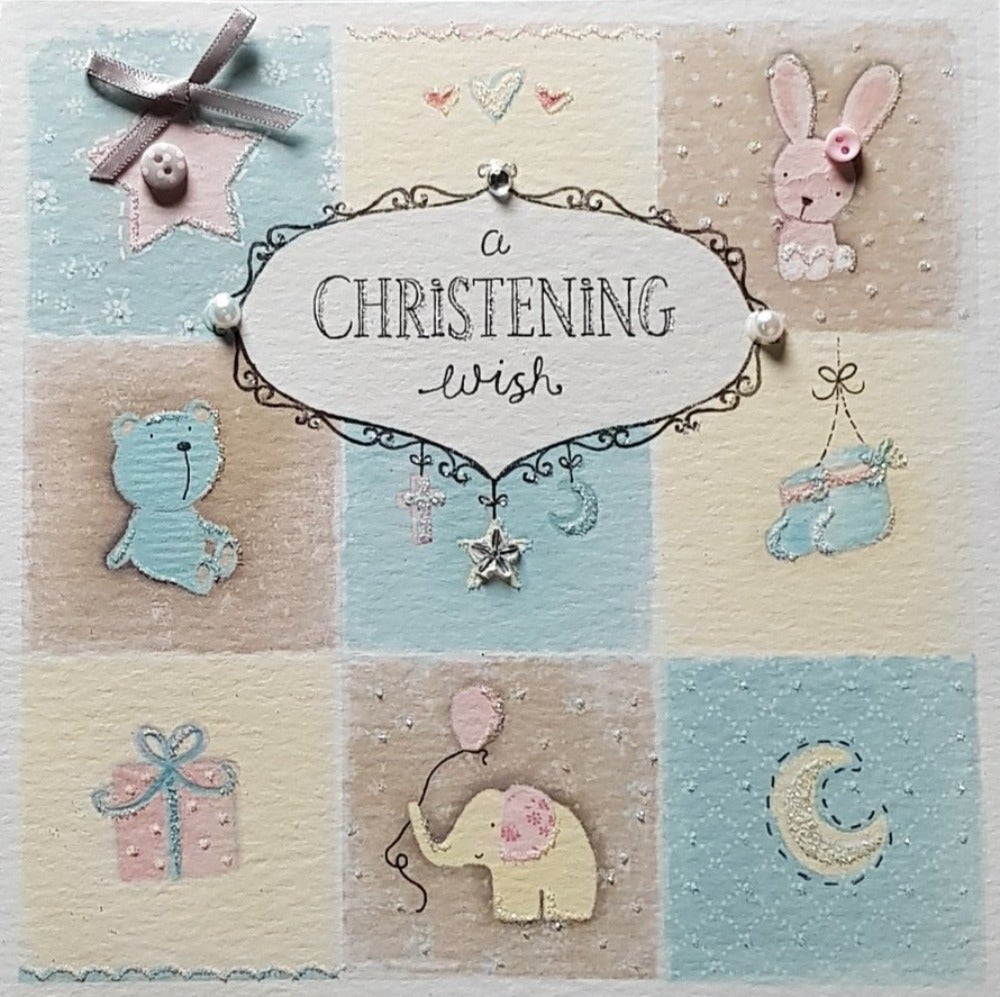 Christening Card - General / Grid Of Colors