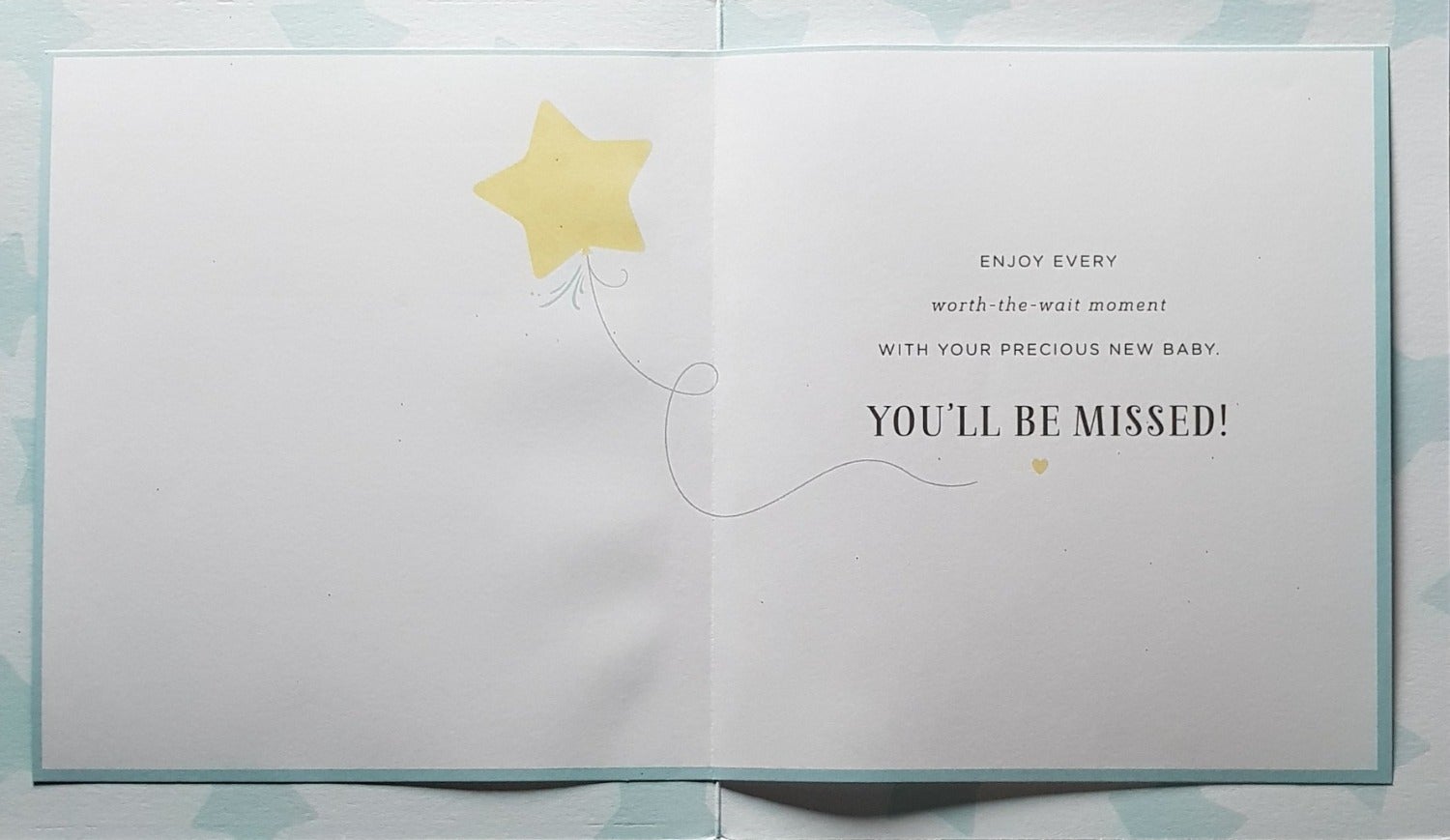 New Baby Card - General / 'You're Leaving To Have A Baby' & A Gift Box With Elephant And Balloons