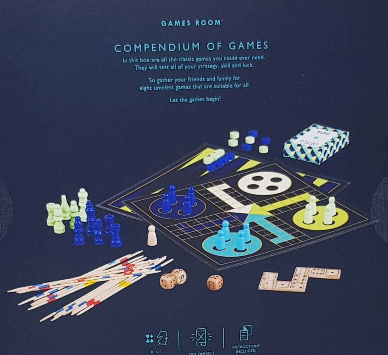 Board Games - Games Room - Eight In One Games Compendium