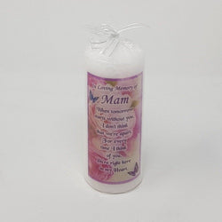 Gift - Rememberance Candle / 'In Loving memory Of Mam'