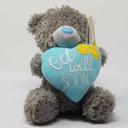 Get Well Soon Gift - Soft Toy / Cute Teddy Holding A Blue Heart
