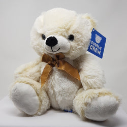 General Gift - Soft Toy / Cute White Teddy Bear With A Brown Bow