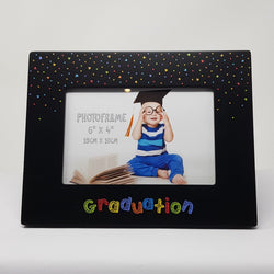 Graduation Gifts - Photoframe / Small Cute Genious Sitting Next To The Opened Book