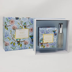 General Gift - Irish Botanicals /  Wax Candle & Bottle Of Perfume In Set - Smell: Blooming Bluebells
