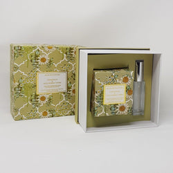 General Gift - Irish Botanicals /  Wax Candle & Bottle Of Perfume In Set - Smell: Chamomile & Wild Burren Thyme