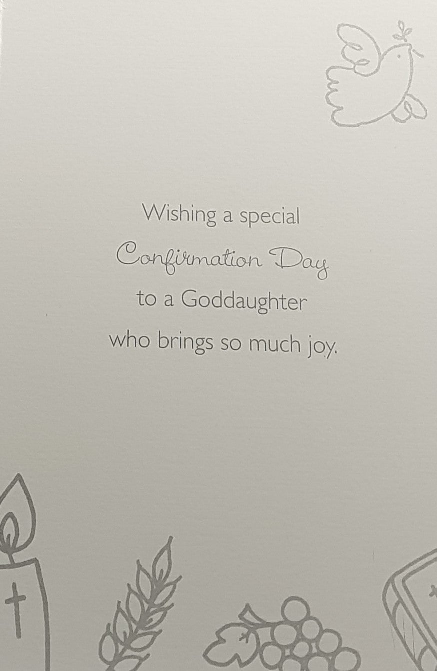 Confirmation Card - Goddaughter / Pink Dove