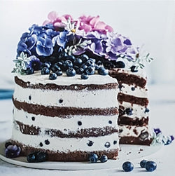 Blank Card - A Lovely Cake With Blueberries