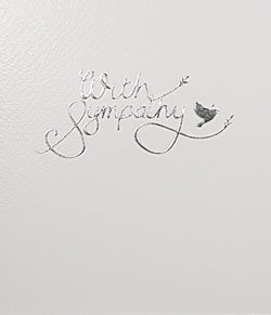 Sympathy Card - A Shiny Gold Font & A Dove