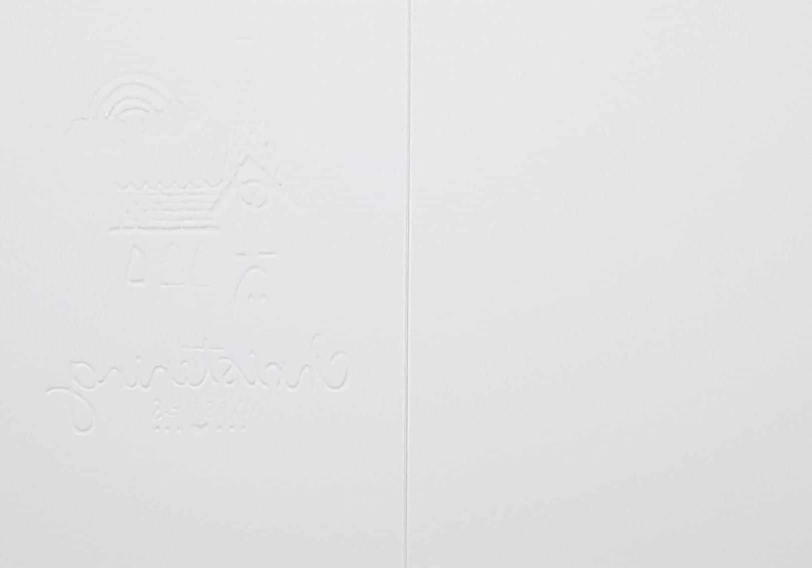 Christening Card - A Cute Rainbow Over A Pink & Green Church