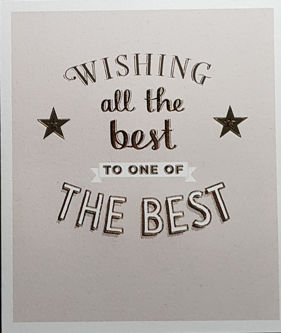 Birthday Card - General / Wishing All The Best...& Two Stars