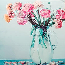 Blank Card - Pink Flowers In A Jug