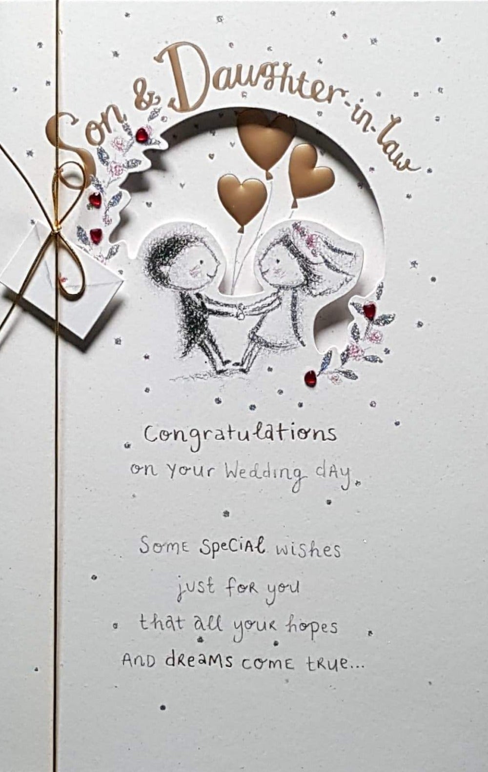Wedding Card - Son & Daughter In Law / 'Dreams Come True'