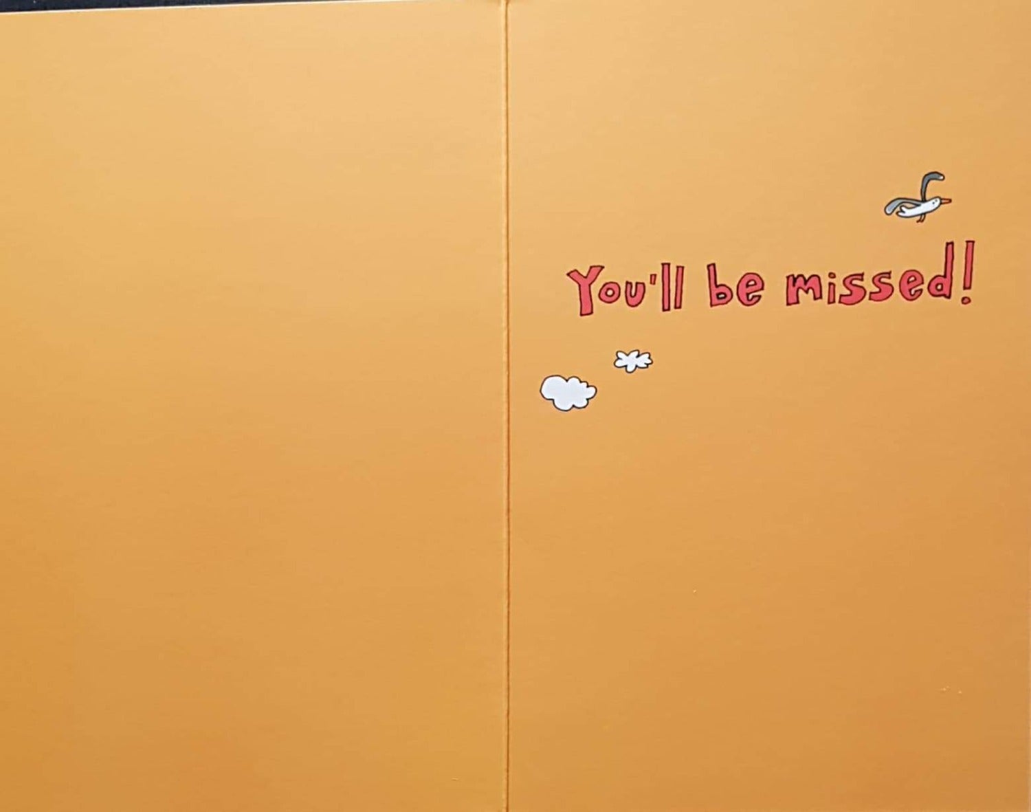 Leaving Card - Bon Voyage & A Boat On Air Balloon Flying Blue Sky