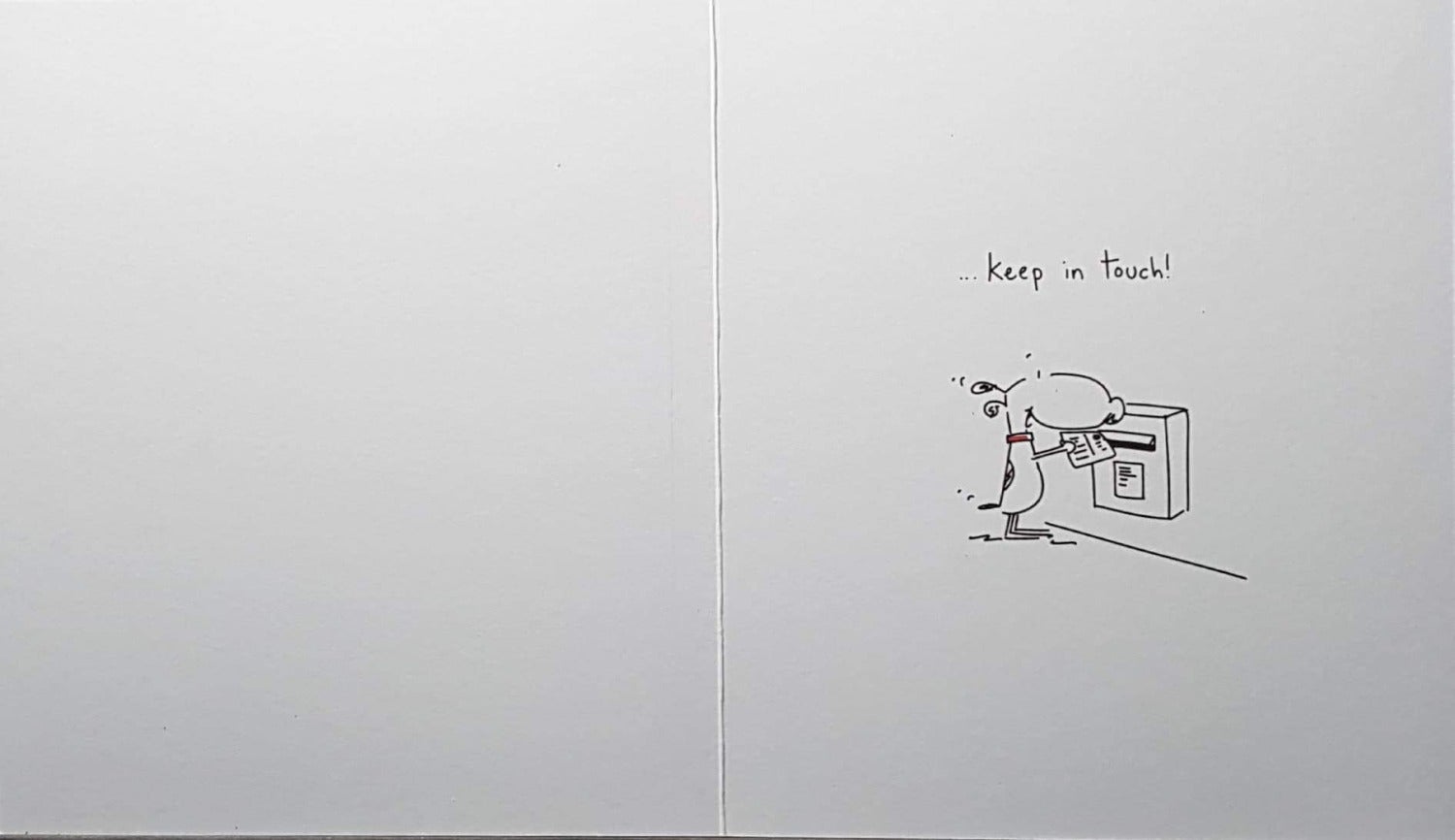 Leaving Card - Goodbye & Dog Carrying Red Dotted Sack