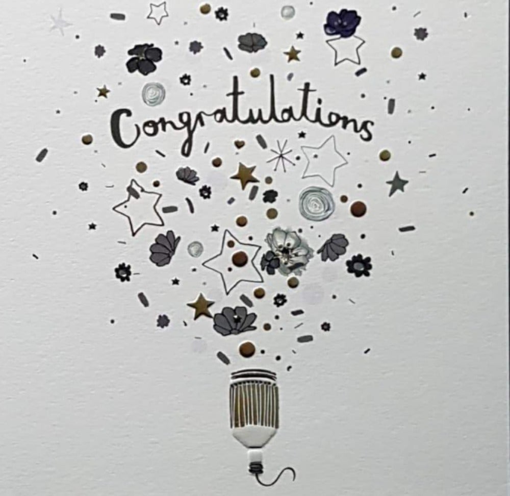 Congratulations Card - Stars And Shells Confetti