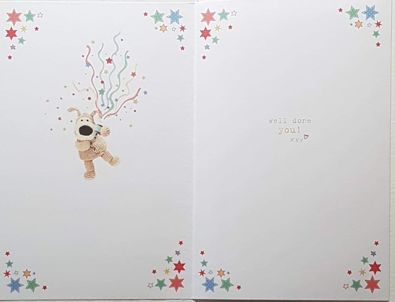 Congratulations Card - Yay Hurray & Six Pointed Stars Cracker