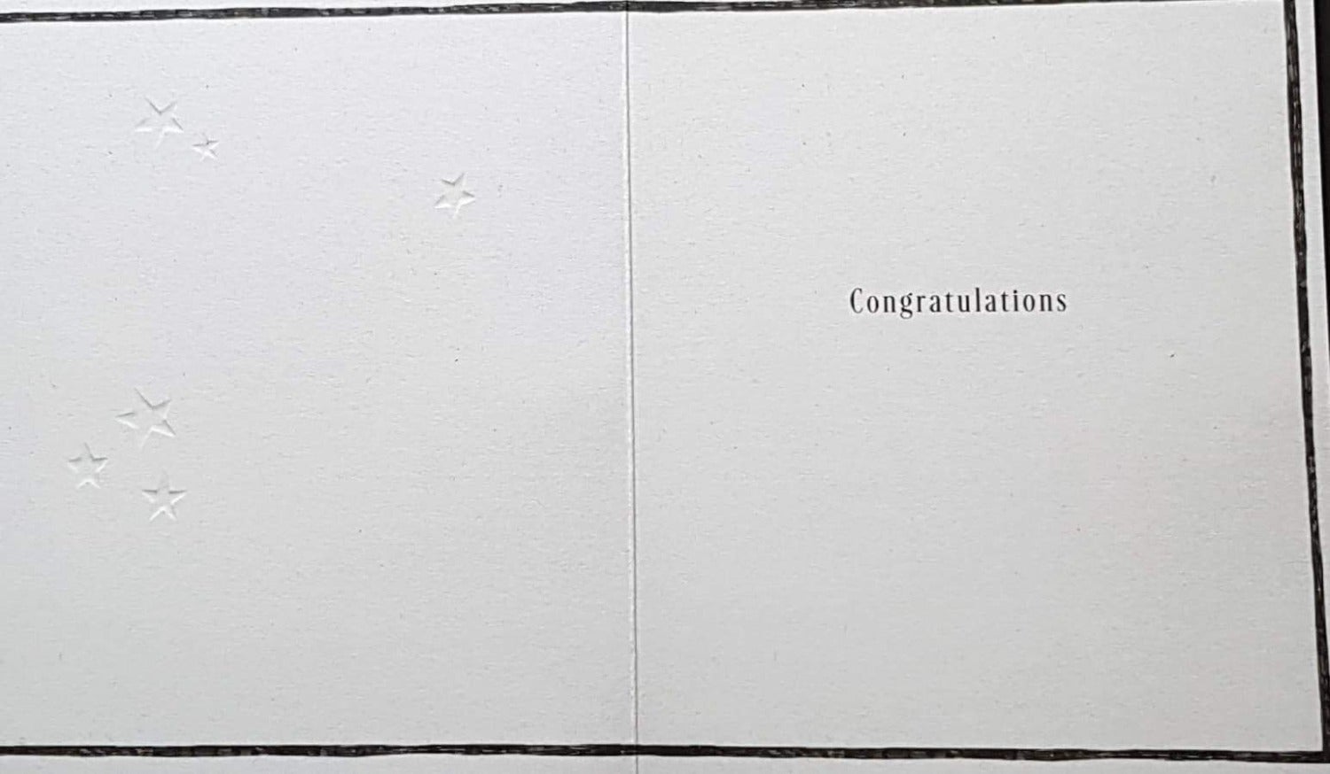 Congratulations Card - So Proud Of You & Fancy Font And Gold Stars