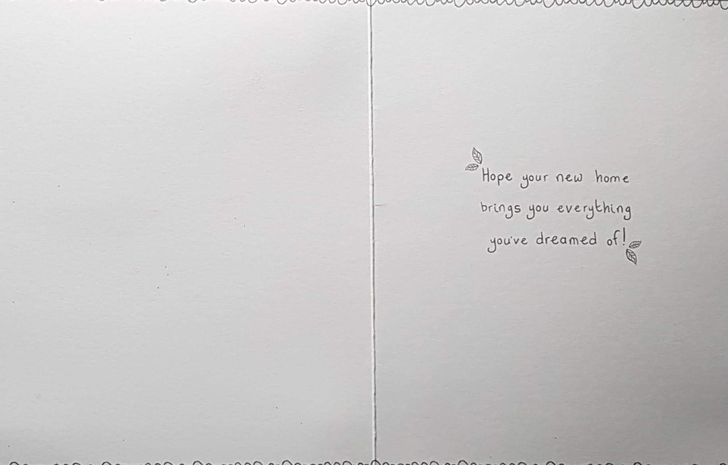 Congratulations Card - New Home / 'New Adventures New Home' & A Teapot House