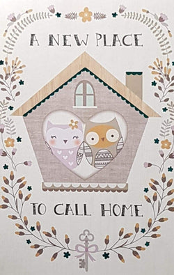 Congratulations Card - New Home / 'A New Place' & An Owl House