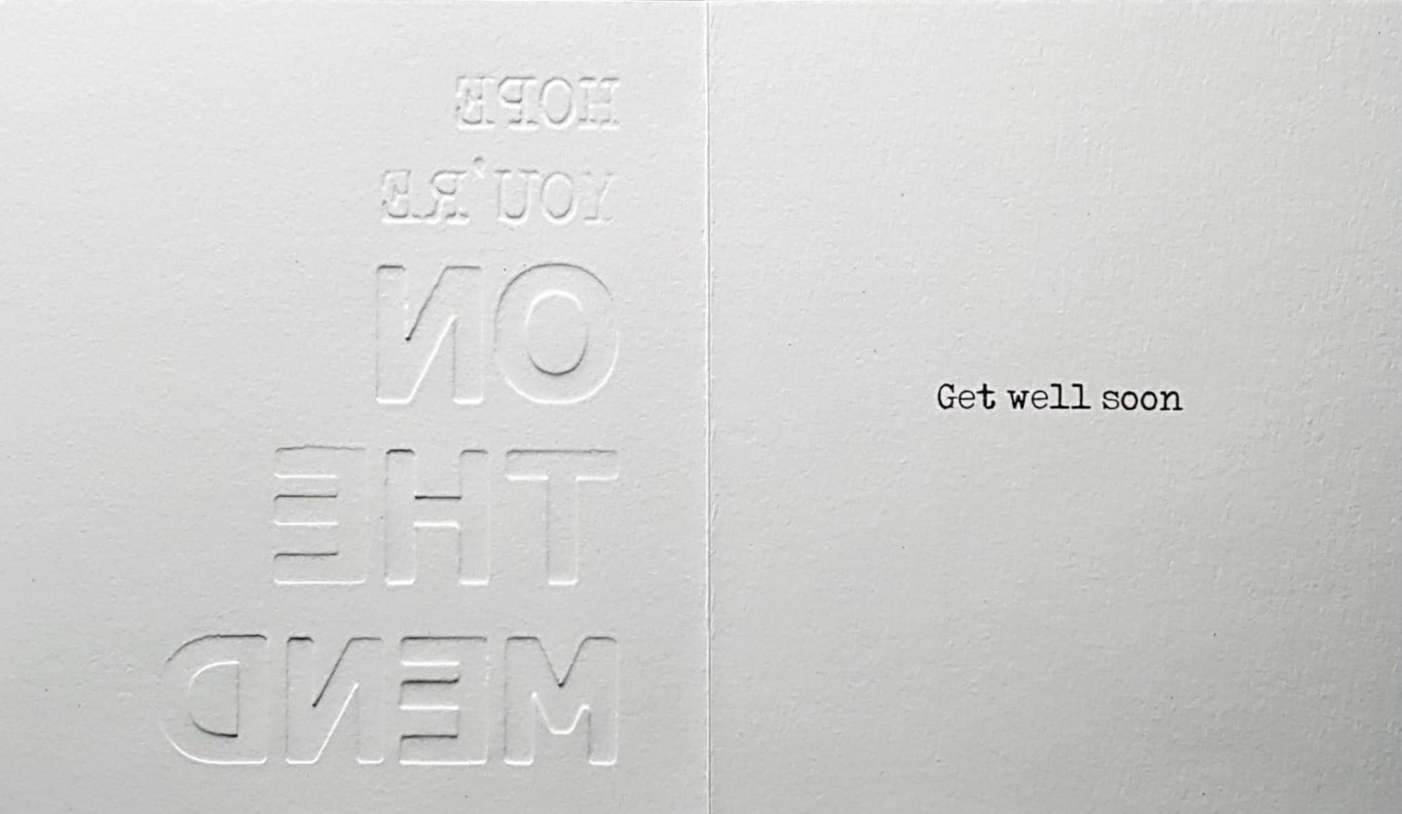 Get Well Card - 'Hope You're On The Mend'